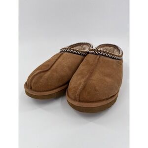 UGG Tasman Slipper Womens 8 Chestnut Suede Slip On 5955 Shearling Lined Clog